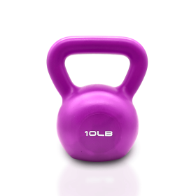 10lbs Kettlebell Set, Strength Training Kettlebells Weight Set For Women, Vinyl Coated Kettle Bell For Home Gym Workout Weight Lifting Equipment, (Color: Purple)