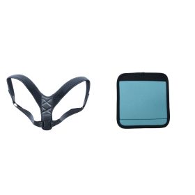 Medical Clavicle Posture Corrector Lower Back Correction Strap (Option: Black set-S)