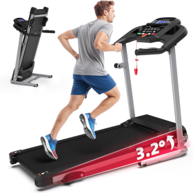 Compact Folding Treadmill For Home - 2.5HP Quiet Brushless Motor, 3-Level Incline (Option: 2style)