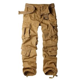 Three-dimensional Pocket Overalls Men's Multi-pocket (Option: Eight Pockets Military Yellow-29)
