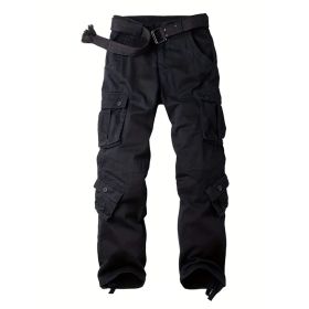 Three-dimensional Pocket Overalls Men's Multi-pocket (Option: Eight Black With Pocket-31)